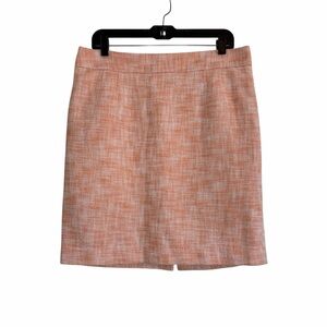Banana Republic Peach Tweed Tailored Pencil Skirt 100% Cotton
